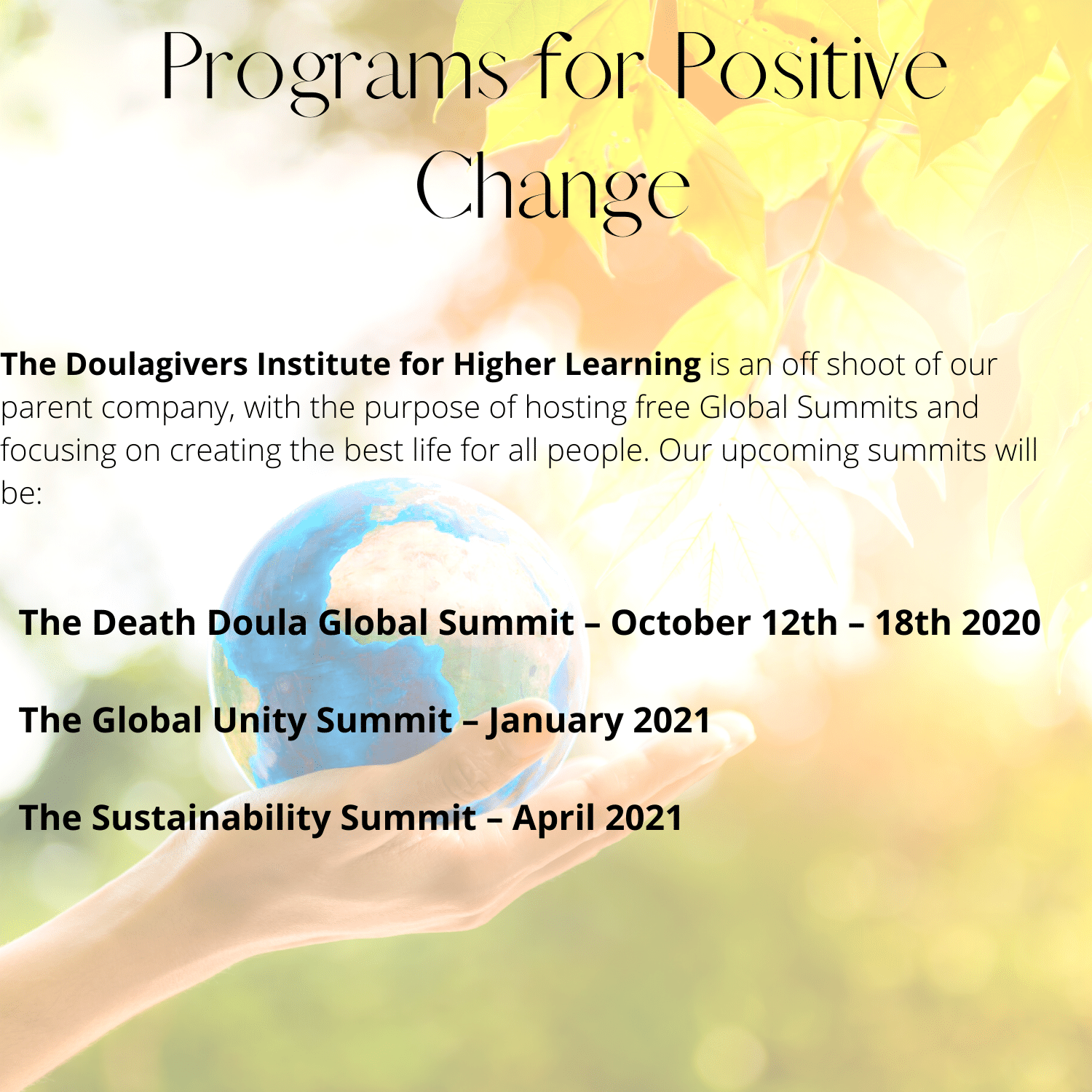 Programs for Positive Change (2)